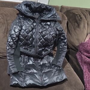 Quilted Black Puffer Coat